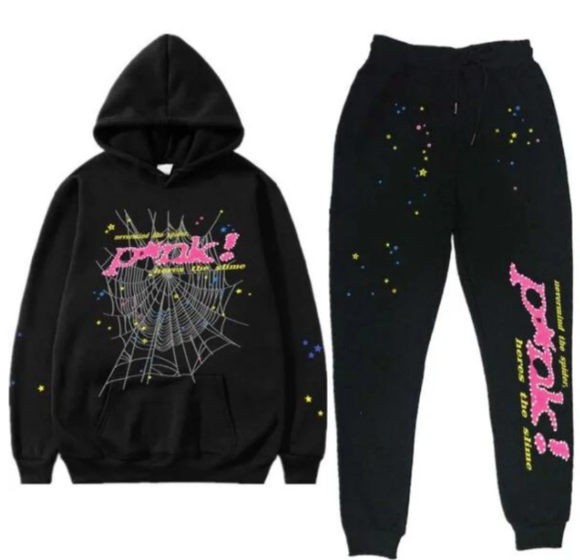 Sp5der P*NK Tracksuit Black